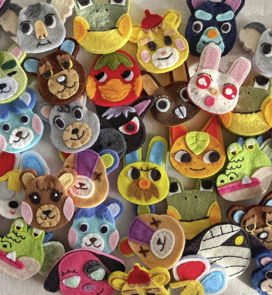Animal Crossing Character Felt Pin