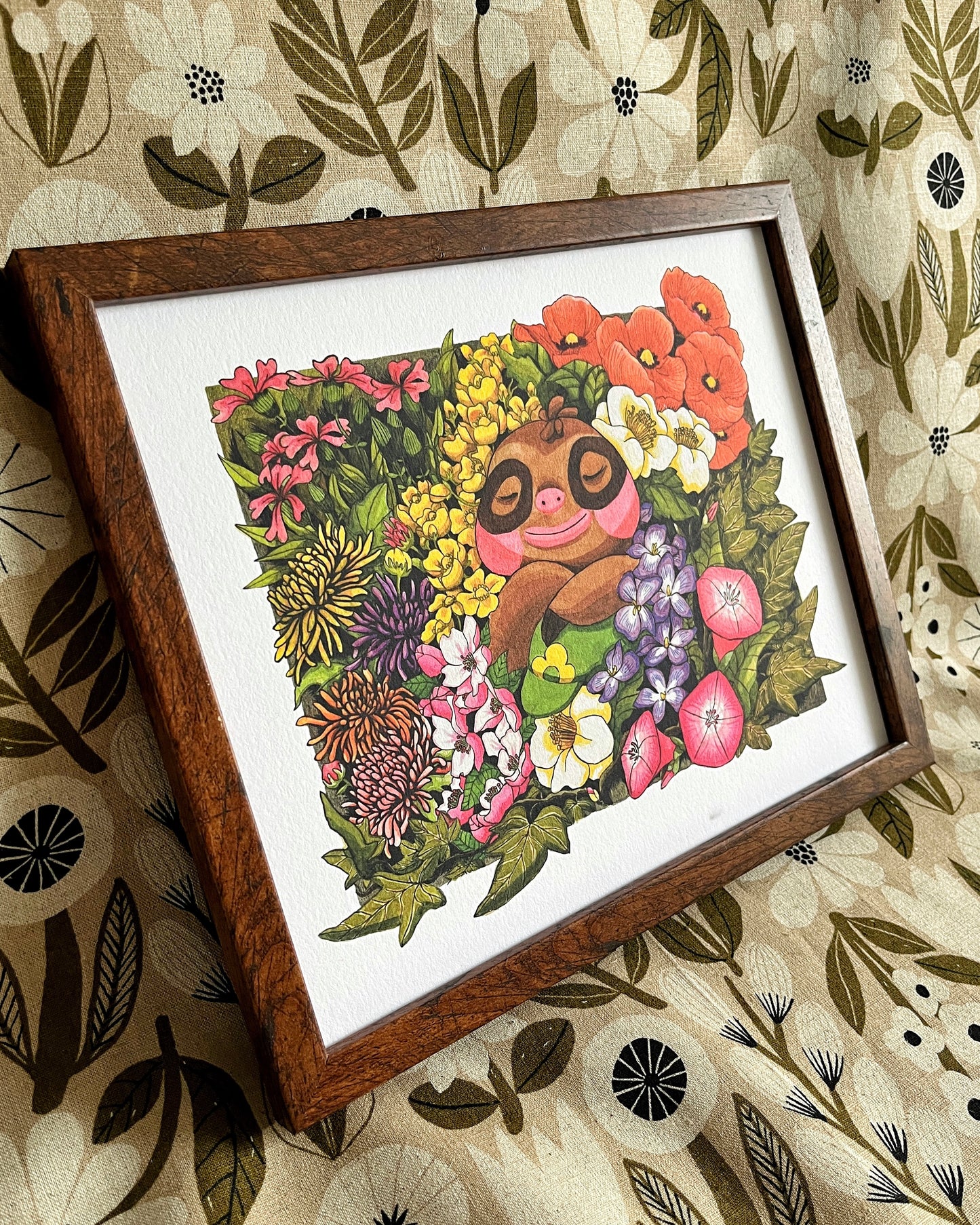 Leif Amongst Flowers Print